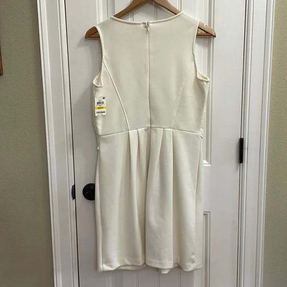 Maison Jules cream flower overlay dress. M - Picture 6 of 9